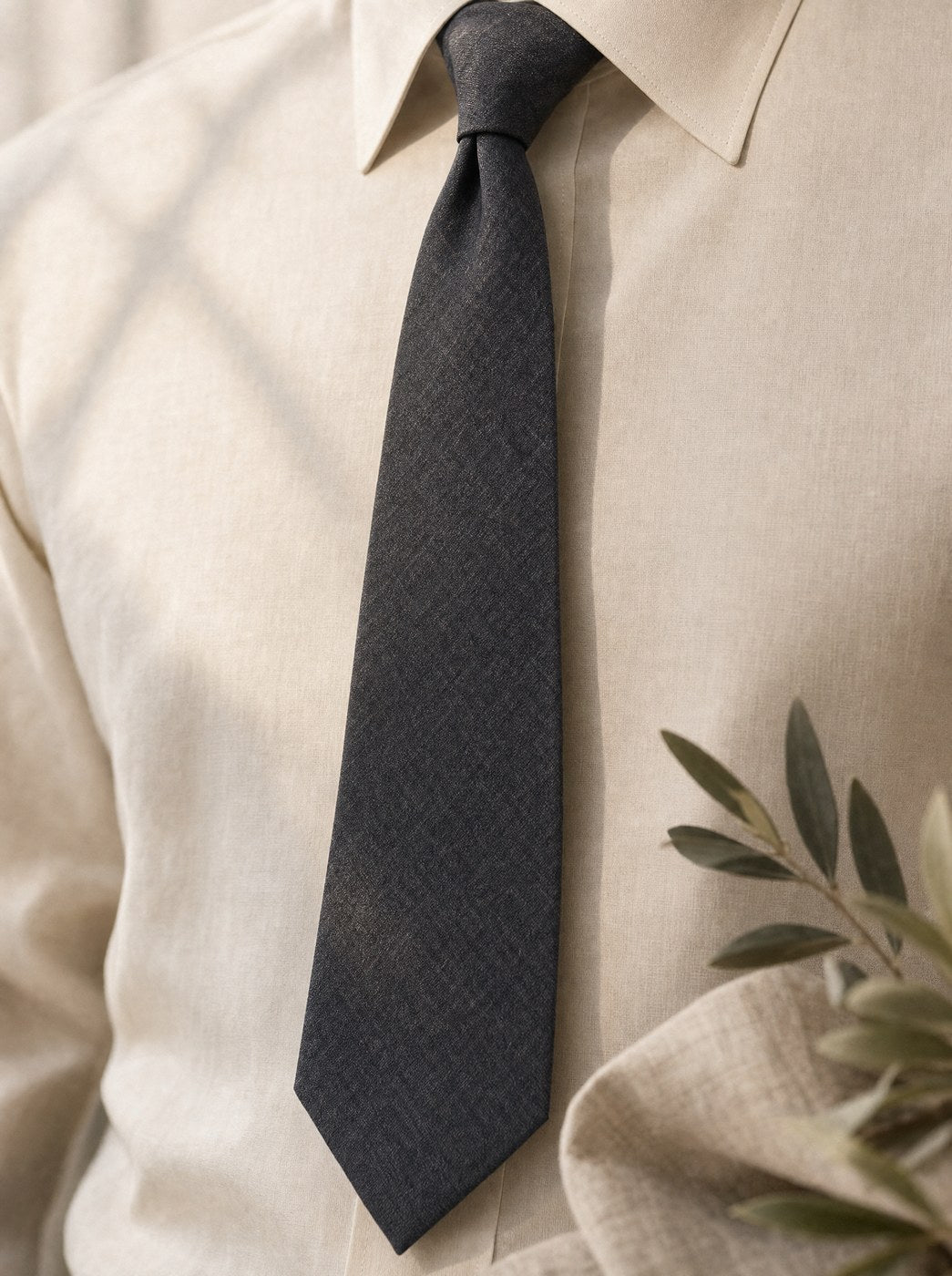 knit-tie wearing